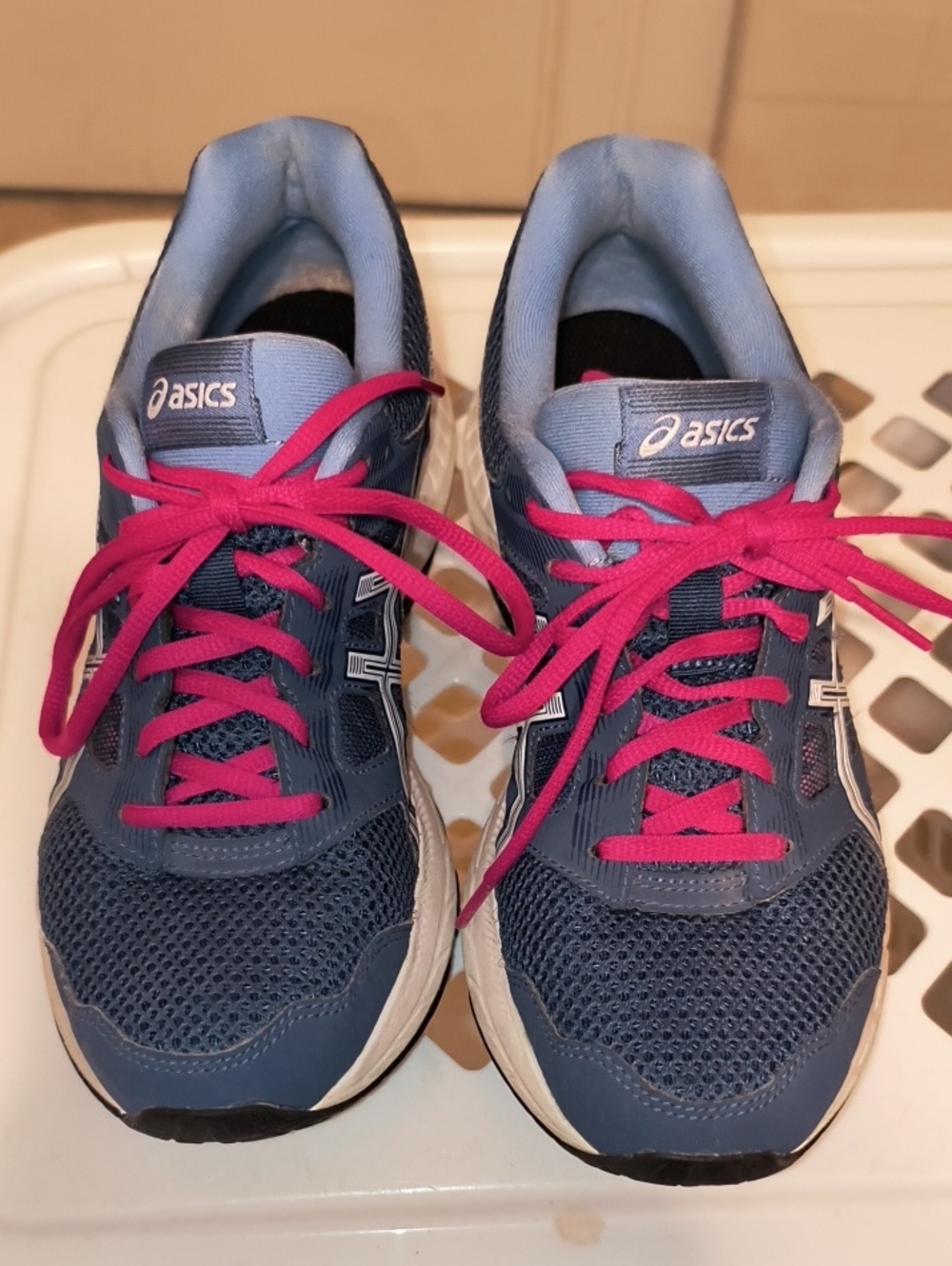 ASICS Gel-Contend 5 Women's Navy and Pink Athletic Running Shoes